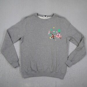 Carne Bollente Agoston Palinko Gray Embroidered Picnic Sweatshirt Mens Large